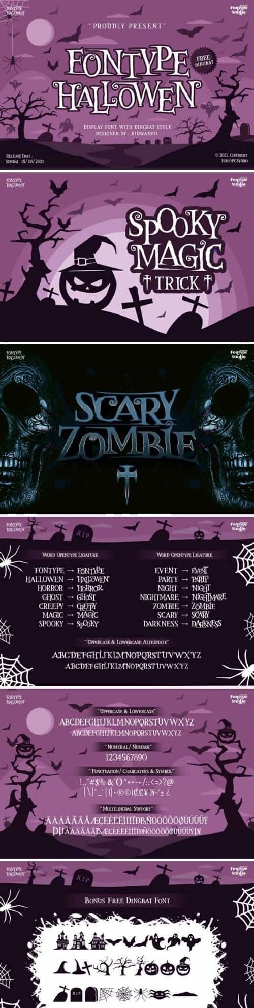 Fontype Hallowen Font