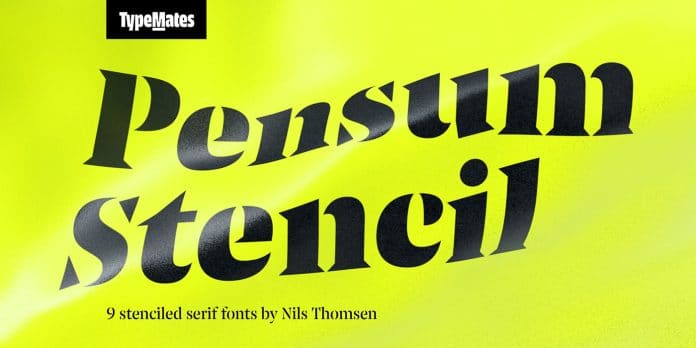 Pensum Stencil Font Family
