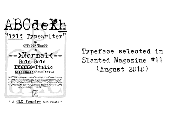 1913 Typewriter Font