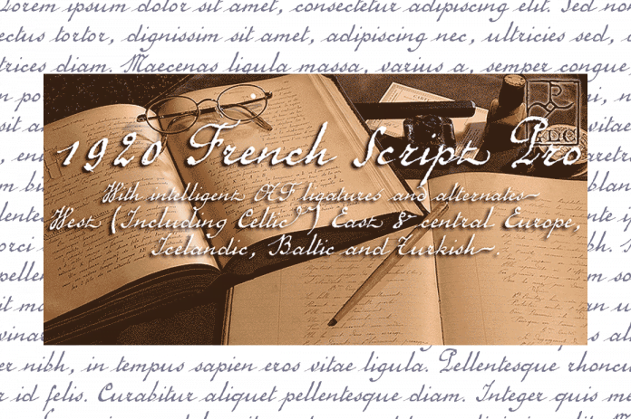 1920 French Script Pro Font