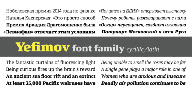 Yefimov Serif Font