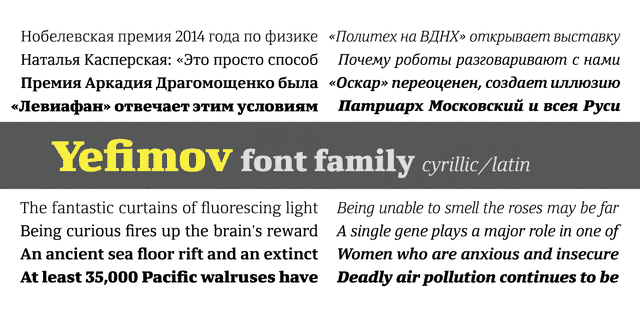 Yefimov Serif Font Yefimov Serif Font