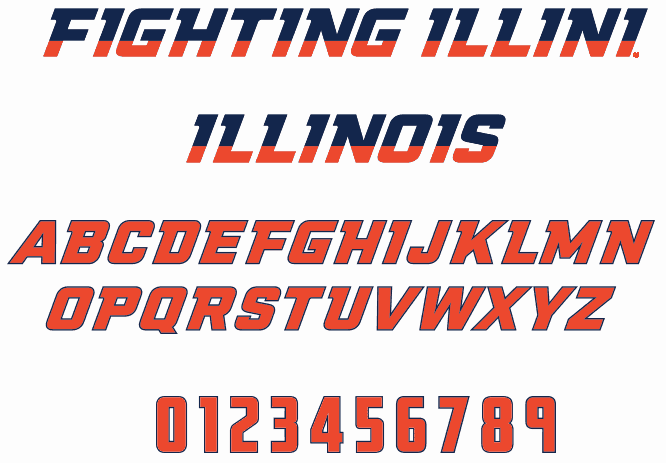NCAA Illinois Fighting Illini font