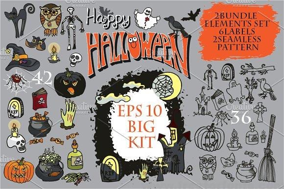 Big Halloween Doodle Kit Free Download