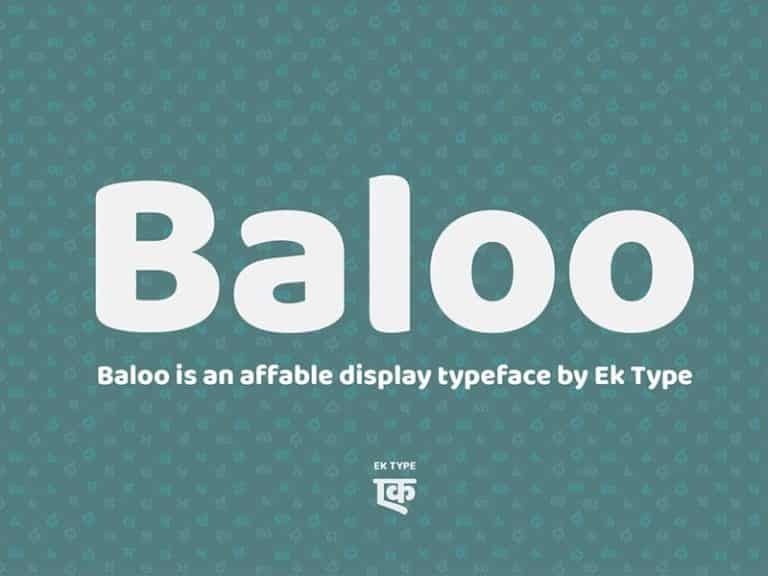 Baloo Indian Font Family Free Download
