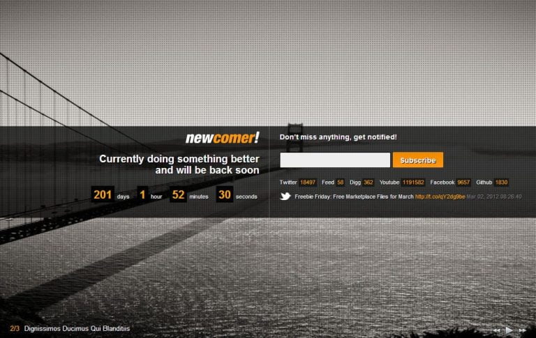 New Comer – Under Construction & Coming Soon Free Download