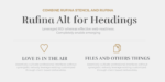 Rufina Stencil Font