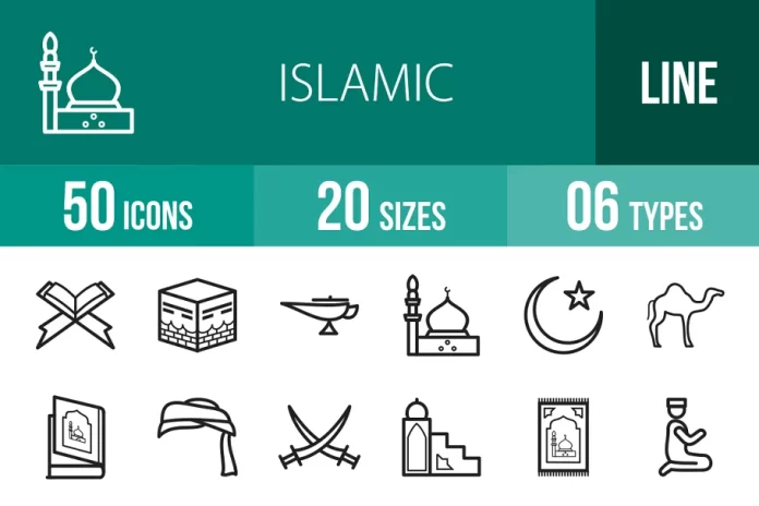 50 Islamic Line Icons