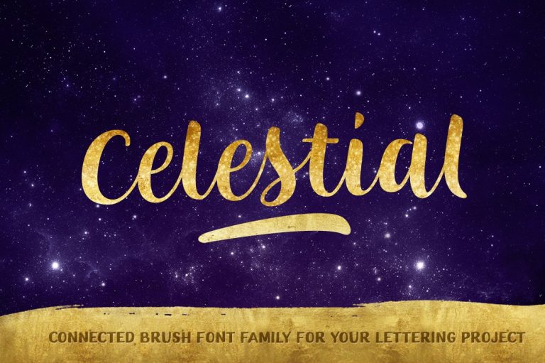 Celestial Brush Font