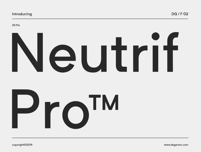 Neutrif Pro Font