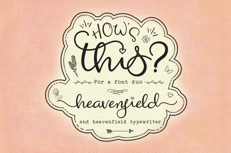 Heavenfield Wedding Font