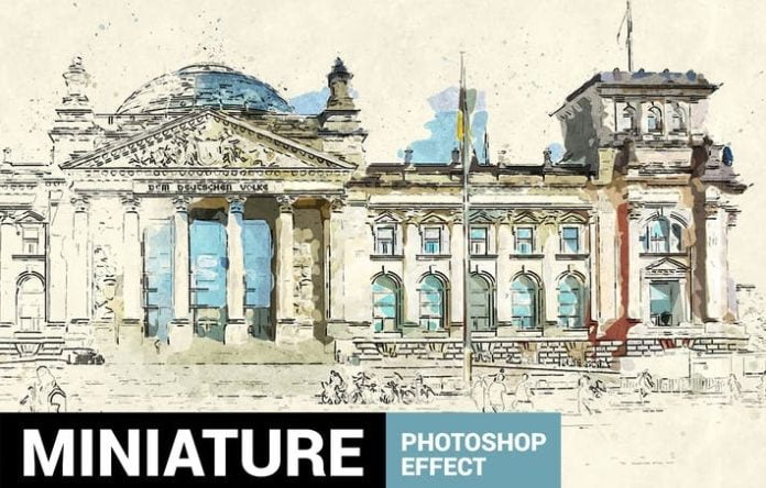 Miniaturum - Watercolor Sketch Photoshop Action