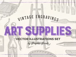 Art Supplies - Vintage Illustrations