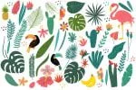 Tropical Clip Art & Patterns Set