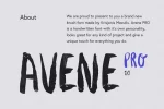 Avene PRO Brush Font