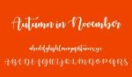 Autumn in November font