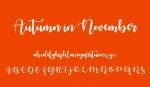 Autumn in November font