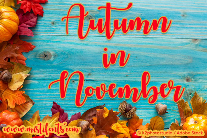 Autumn in November font