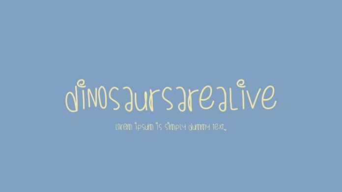 DinosaursAreAlive font