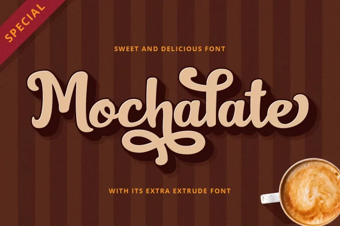 Mochalate sweet & delicious font
