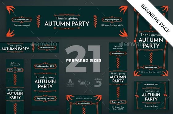 Autumn Party Banner Pack