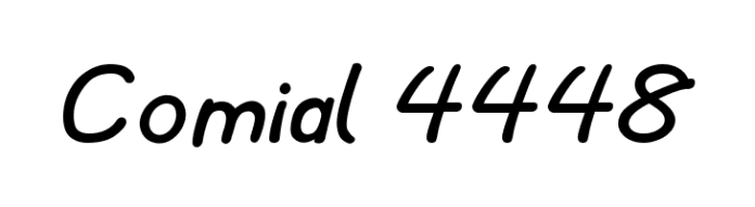 Comial 4448 font