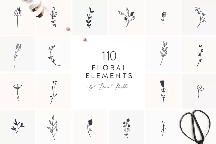 110 FLORAL ELEMENTS
