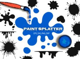 40 Hand Drawn Paint Splatters