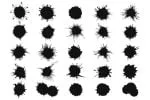 40 Hand Drawn Paint Splatters