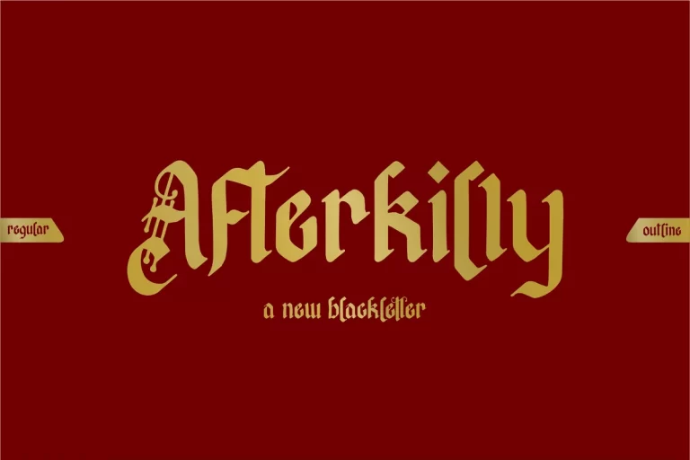 Afterkilly - Blackletter Typeface Font