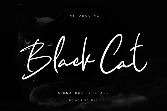 Black Cats Siganture Font