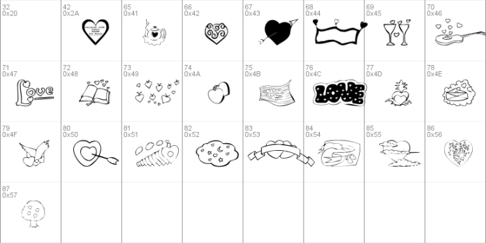 KR Valentines 2006 Five Font