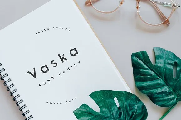 Vaska - Hand drawn, bold, powerful Font