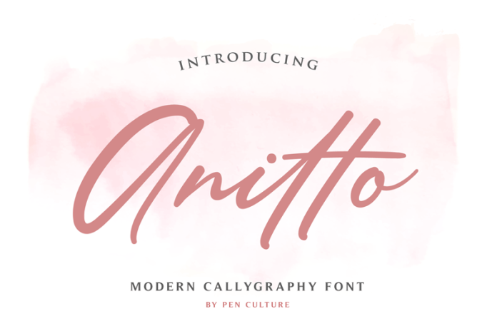 Anitto Calligraphy Font