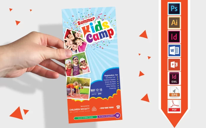 Kids Summer Camp Rack Card
