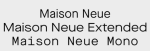 Maison Neue Font Families
