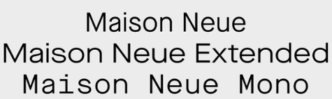 Maison Neue Font Families