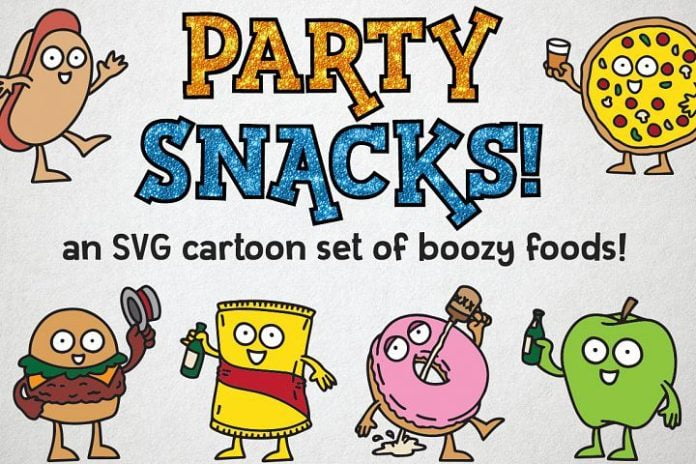 Party Snacks Cartoons Font