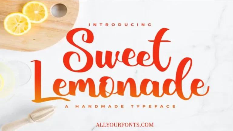 Sweet Lemonade Font