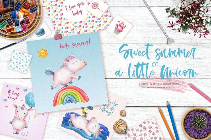 Sweet Summer of a Little Unicorn set