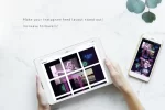 Instagram PUZZLE template - Neon
