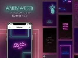 ANIMATED Instagram Story Quotes-Neon