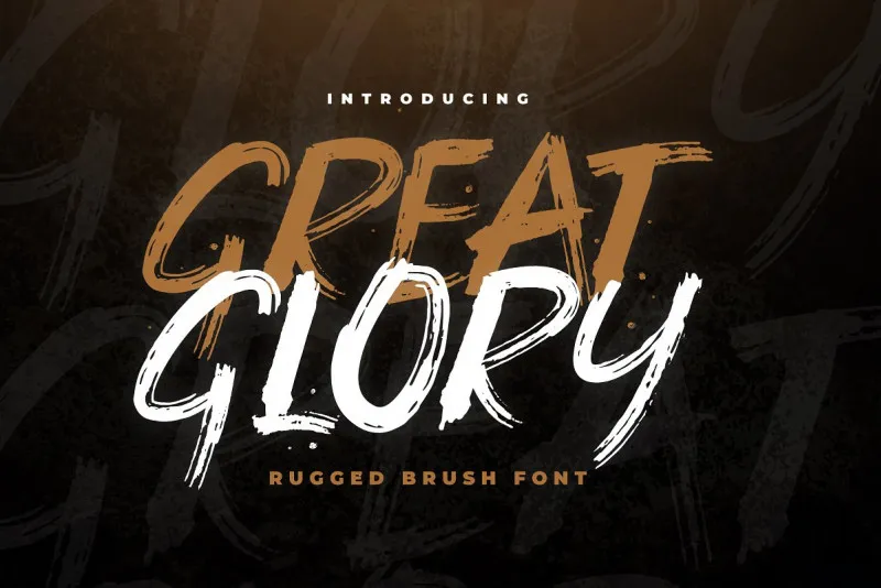 Great Glory Brush Font Great Glory Brush Font