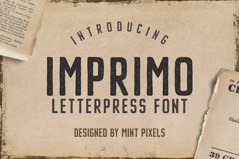 Imprimo Letterpress Font