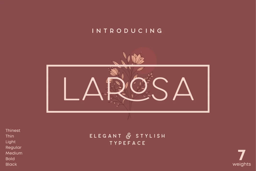 Larosa Sans Elegant Typeface Font