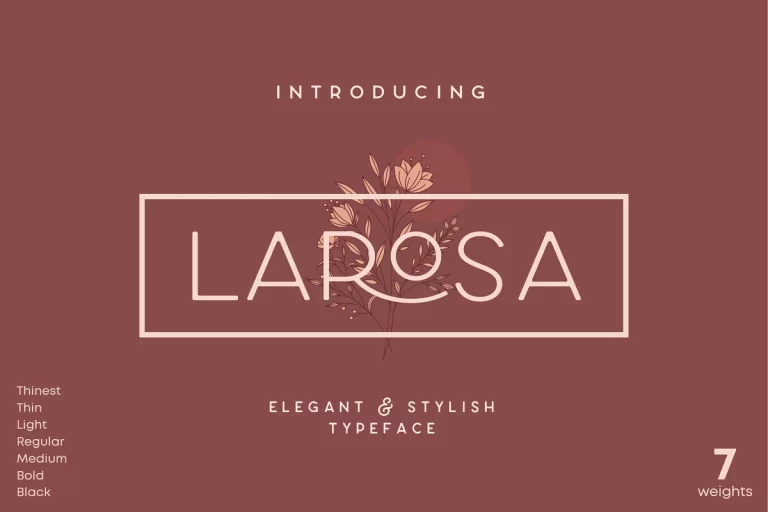 Larosa Sans Elegant Typeface Font