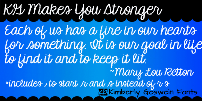 KG Makes You Stronger Font