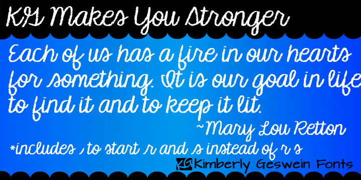 KG Makes You Stronger Font