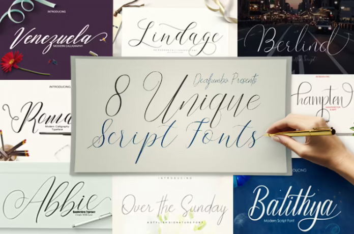 8 Unique Script Fonts