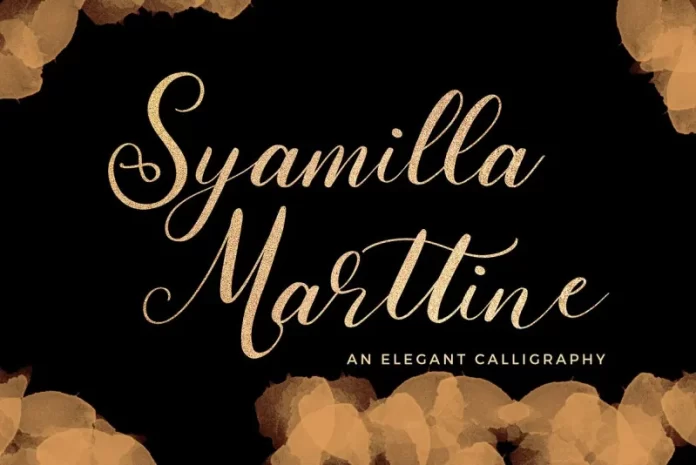 Syamilla Marttine Calligraphy Font